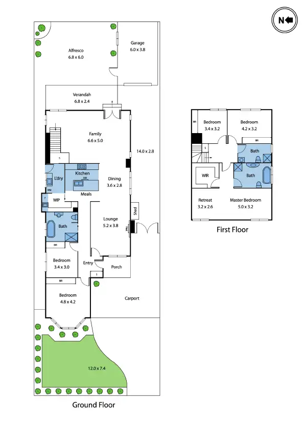 Floorplan of Homely house listing, 129 Roberts Street, Yarraville VIC 3013