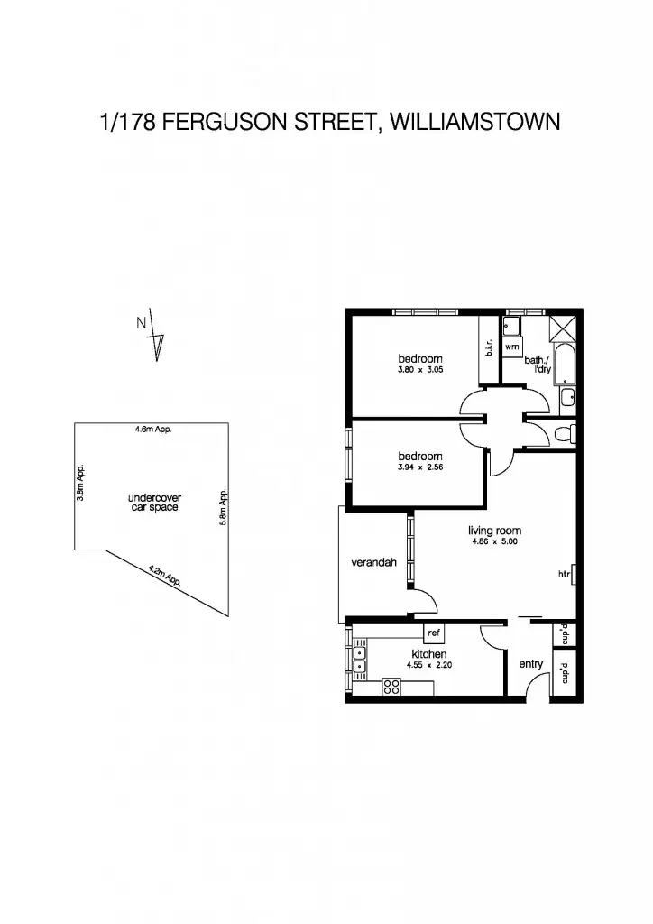 Floorplan of Homely unit listing, 1/178 Ferguson Street, Williamstown VIC 3016