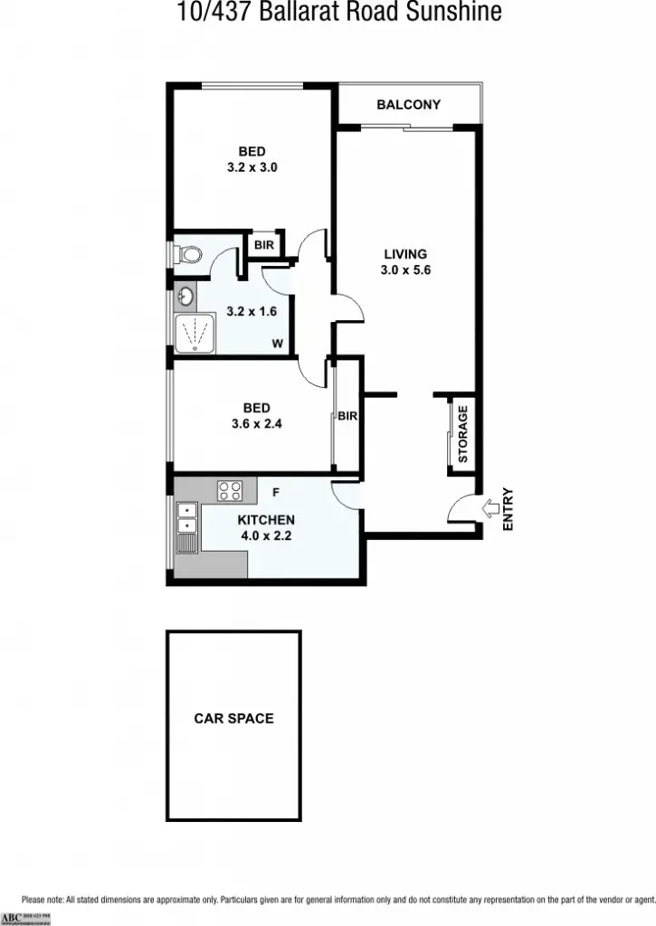 Floorplan of Homely apartment listing, 10/437 Ballarat Road, Sunshine VIC 3020