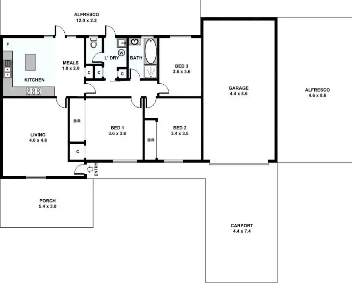 Floorplan of Homely house listing, 29 Corona Crescent, Cannington WA 6107