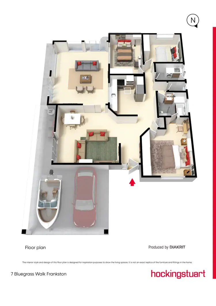 Floorplan of Homely house listing, 7 Bluegrass Walk, Frankston VIC 3199