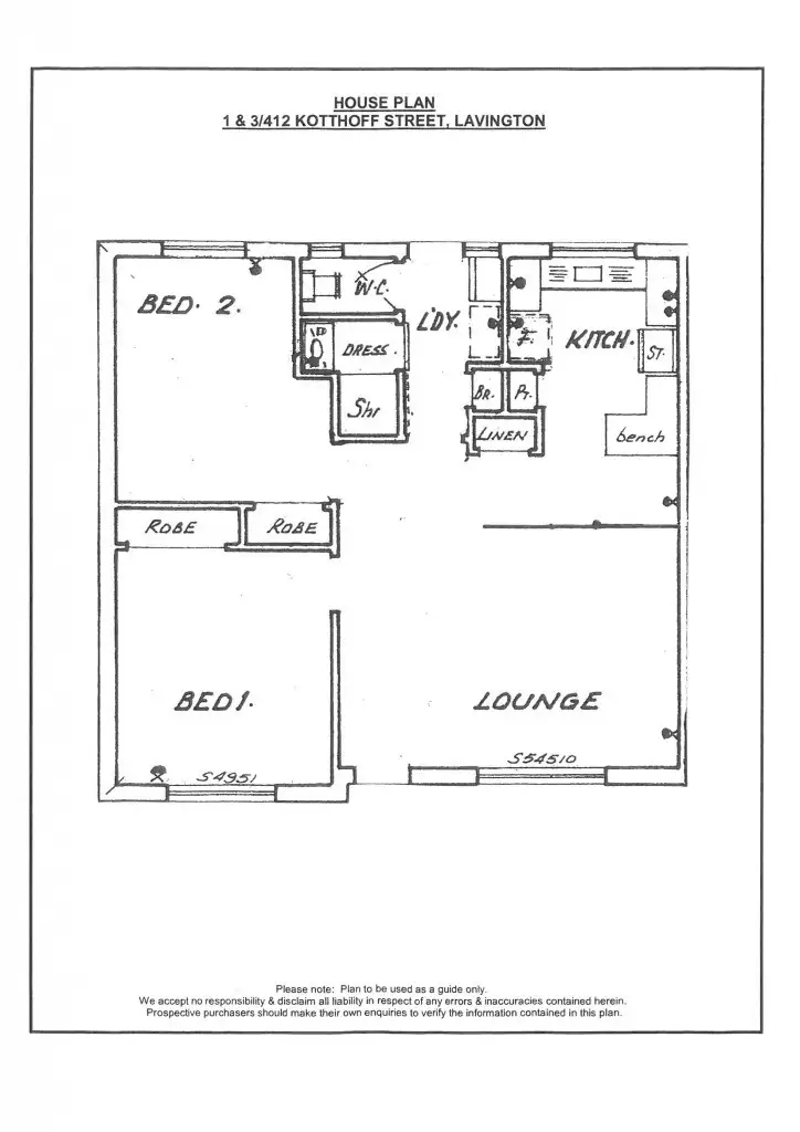 Floorplan of Homely unit listing, 1/412 Kotthoff Street, Lavington NSW 2641