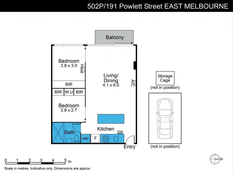 Floorplan of Homely apartment listing, 502P/191 Powlett Street, East Melbourne VIC 3002