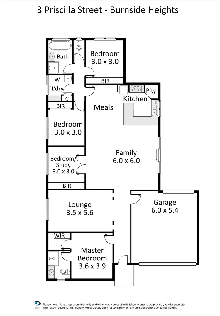 Floorplan of Homely house listing, 3 Priscilla Street, Burnside VIC 3023