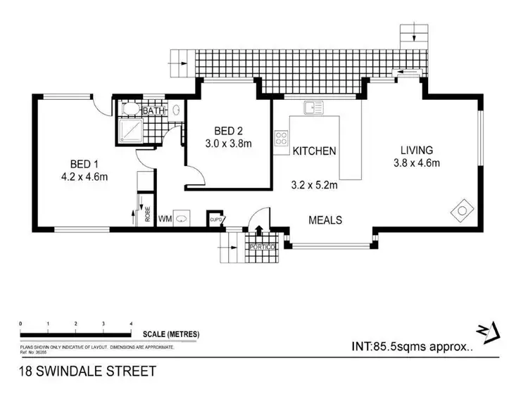 Floorplan of Homely house listing, 18 Swindale Street, Elmore VIC 3558