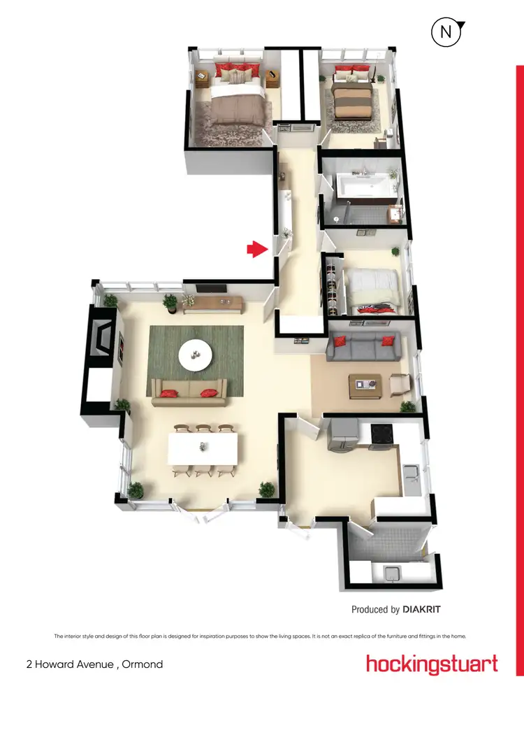 Floorplan of Homely house listing, 2 Howard Avenue, Ormond VIC 3204