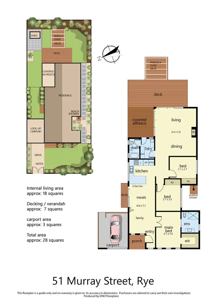 Floorplan of Homely house listing, 51 Murray Street, Rye VIC 3941