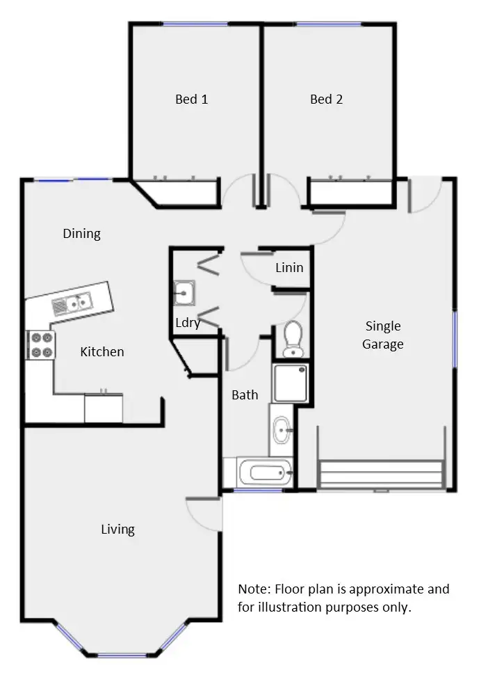 Floorplan of Homely unit listing, 10/299 Cureton Avenue, Mildura VIC 3500