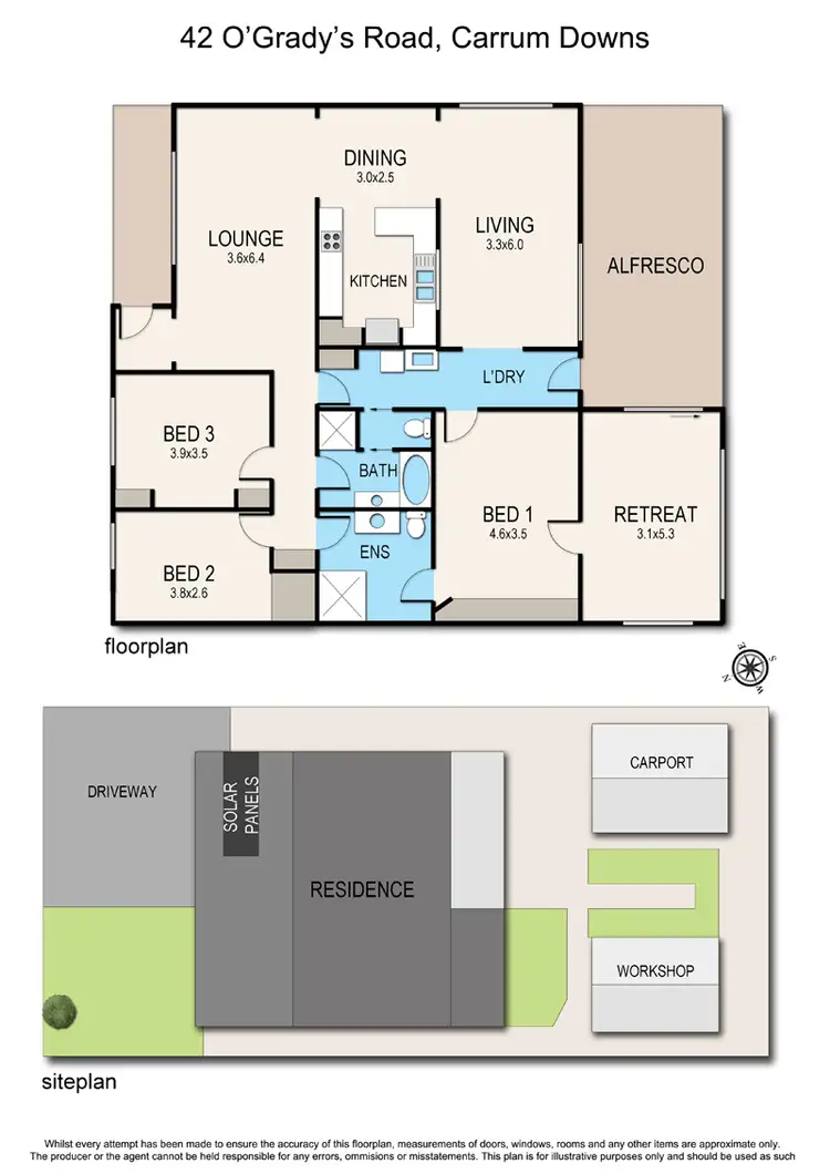 Floorplan of Homely house listing, 42 O'Gradys Road, Carrum Downs VIC 3201