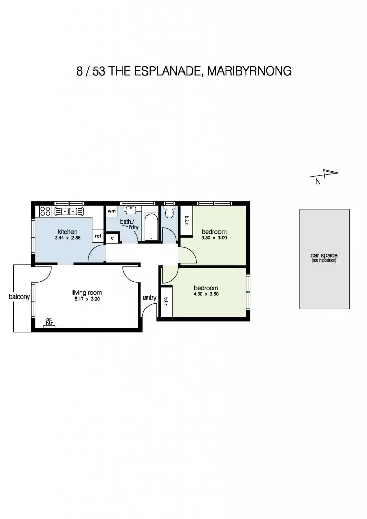 Floorplan of Homely apartment listing, 8/53 The Esplanade, Maribyrnong VIC 3032