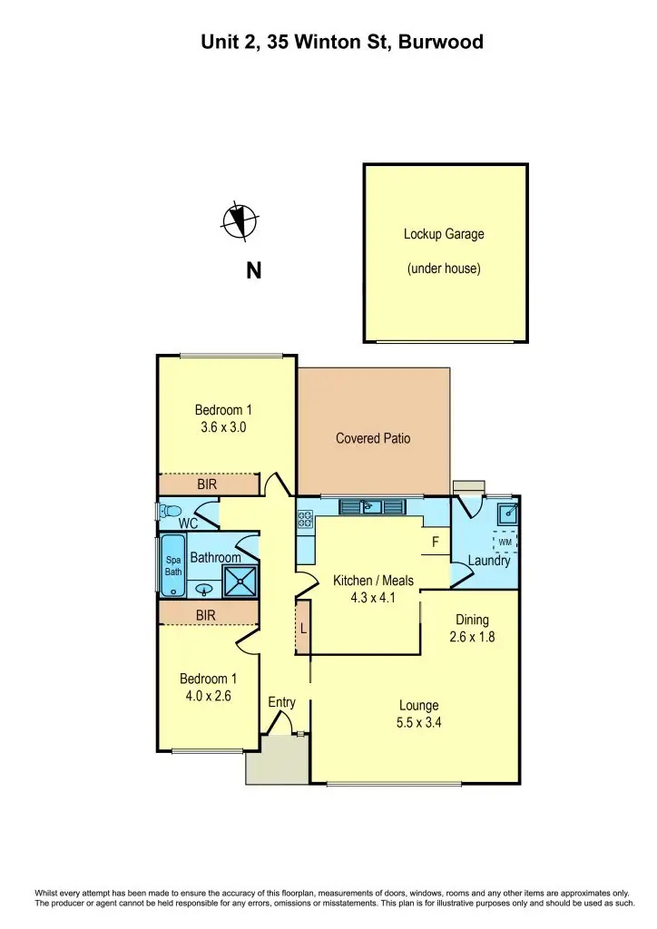 Floorplan of Homely unit listing, 2/35 Winton Street, Burwood VIC 3125