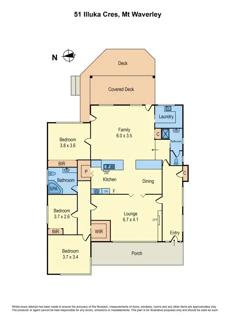 Floorplan of Homely house listing, 51 Illuka Crescent, Mount Waverley VIC 3149