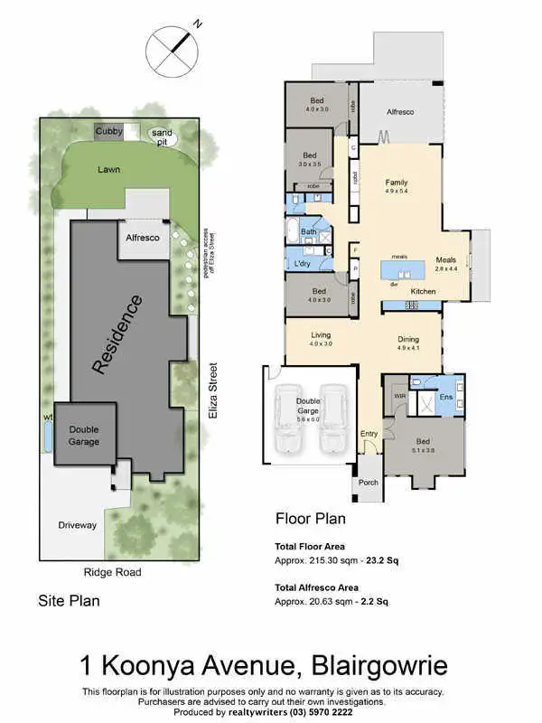 Floorplan of Homely house listing, 1 Koonya Avenue, Blairgowrie VIC 3942