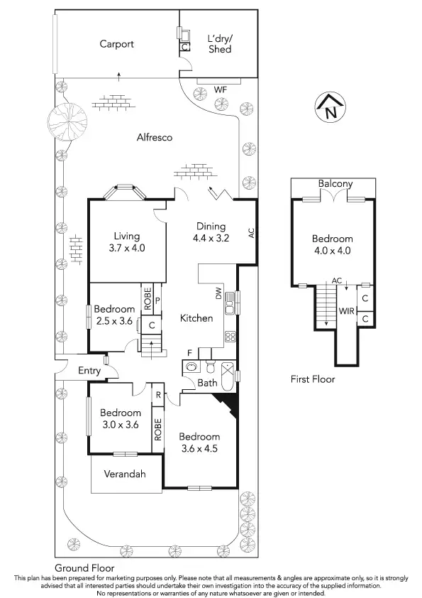 Floorplan of Homely house listing, 198 Francis Street, Yarraville VIC 3013