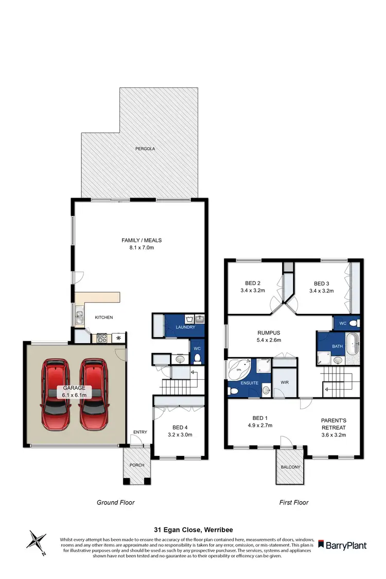 Floorplan of Homely house listing, 31 Egan Close, Werribee VIC 3030