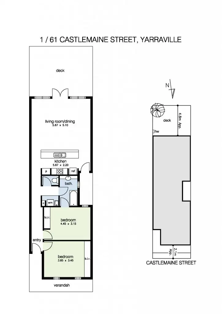 Floorplan of Homely house listing, 1/61 Castlemaine Street, Yarraville VIC 3013