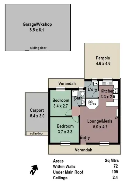 Floorplan of Homely house listing, 2/1 John Street, Oakbank SA 5243