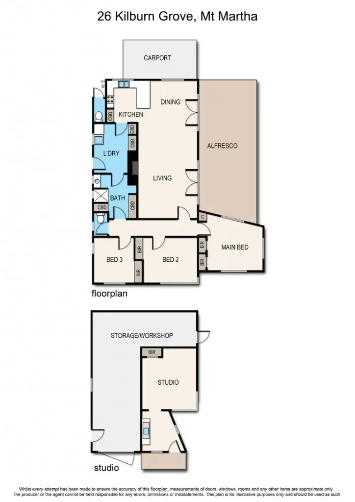 Floorplan of Homely house listing, 26 Kilburn Grove, Mount Martha VIC 3934