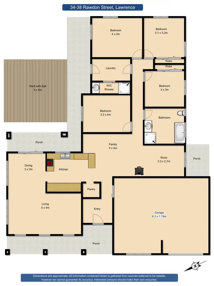 Floorplan of Homely house listing, 34-38 Rawdon Street, Lawrence NSW 2460