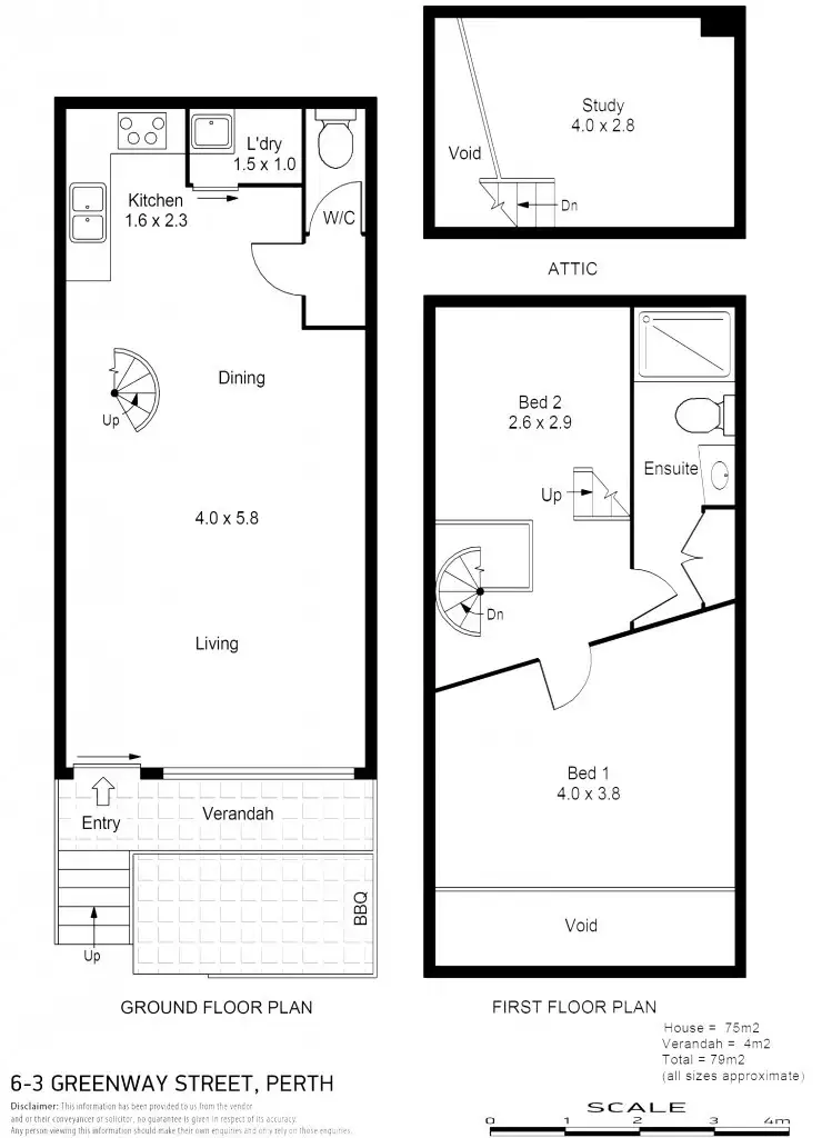 Floorplan of Homely apartment listing, 6/3 Greenway Street, Perth WA 6000