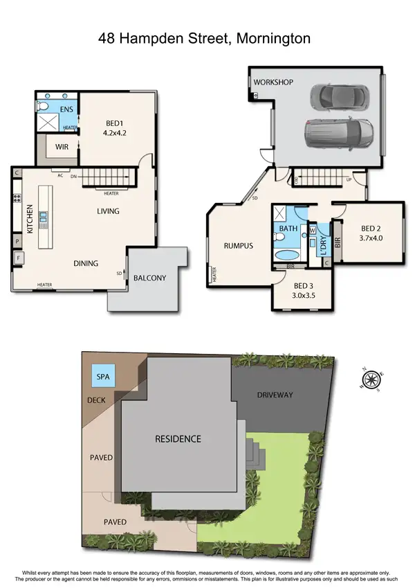 Floorplan of Homely house listing, 48 Hampden St, Mornington VIC 3931