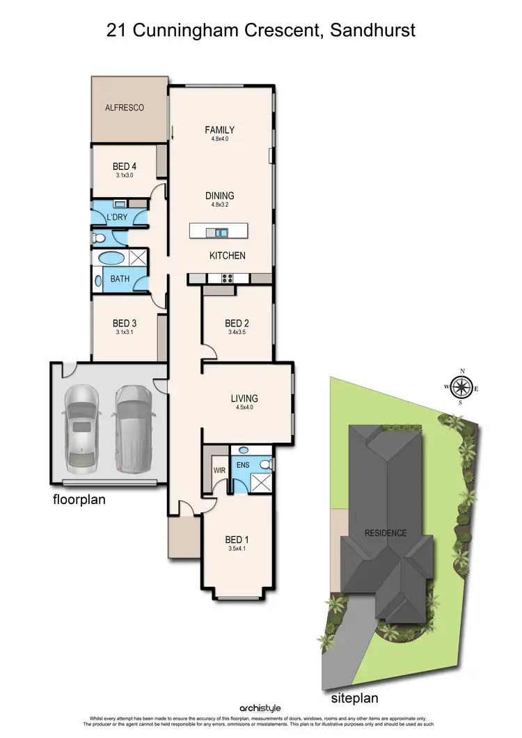 Floorplan of Homely house listing, 21 Cunningham Crescent, Sandhurst VIC 3977