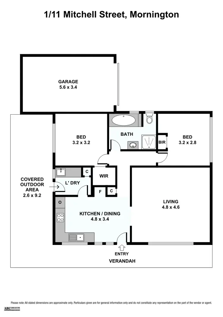 Floorplan of Homely unit listing, 1/11 Mitchell Street, Mornington VIC 3931