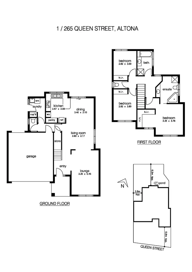 Floorplan of Homely townhouse listing, 1/265 Queen Street, Altona VIC 3018