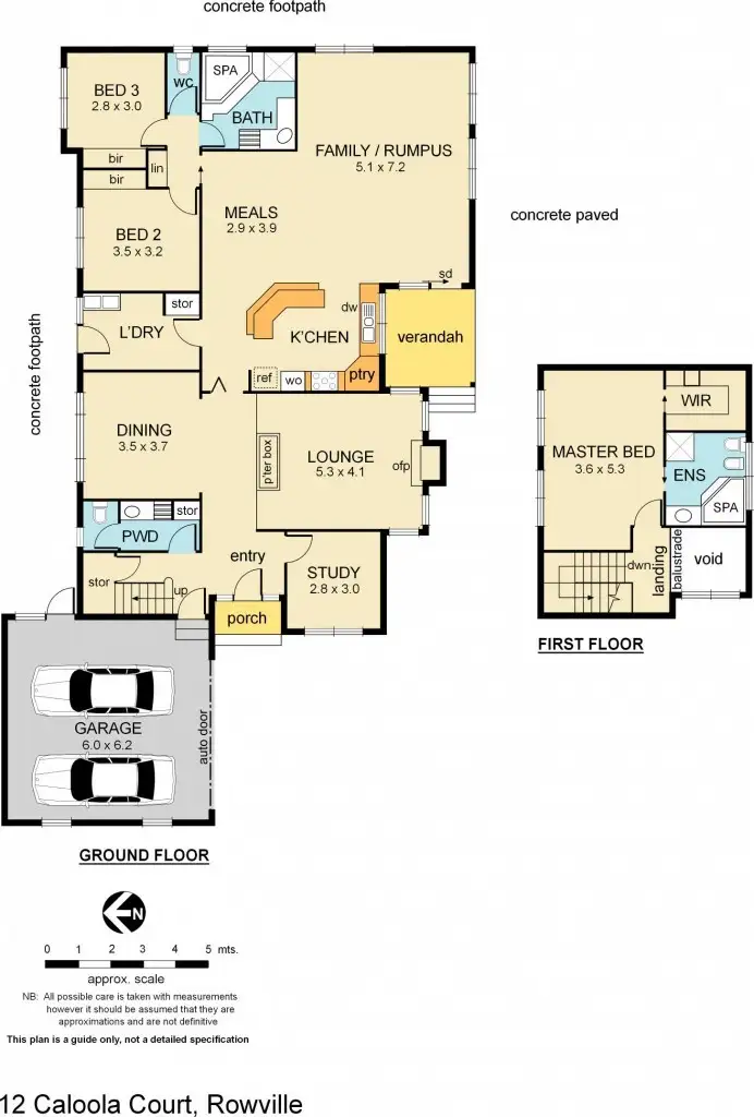 Floorplan of Homely house listing, 12 Caloola Court, Rowville VIC 3178