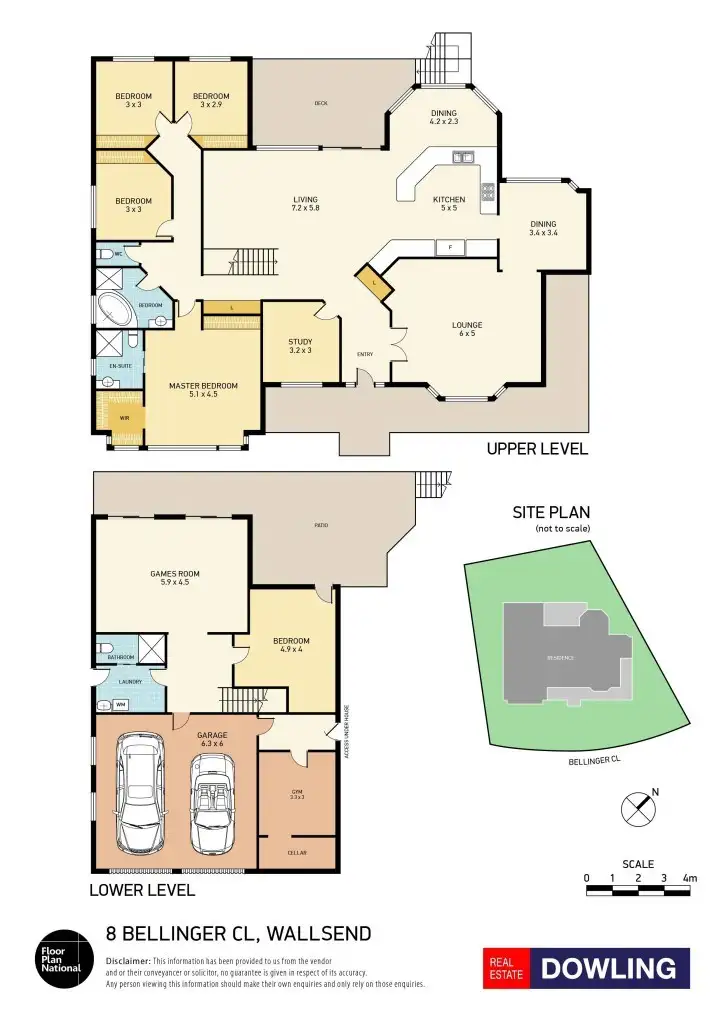 Floorplan of Homely house listing, 8 Bellinger Close, Wallsend NSW 2287