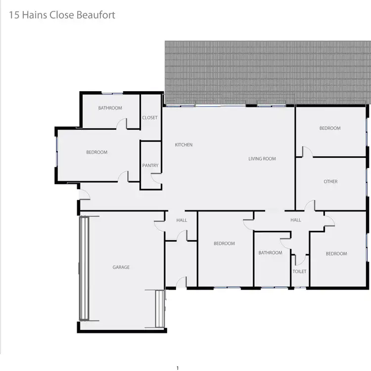 Floorplan of Homely house listing, 15 Hains Close, Beaufort VIC 3373