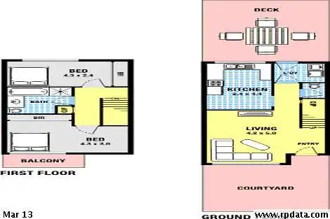 Floorplan of Homely townhouse listing, 4/866 Pascoe Vale Road, Glenroy VIC 3046