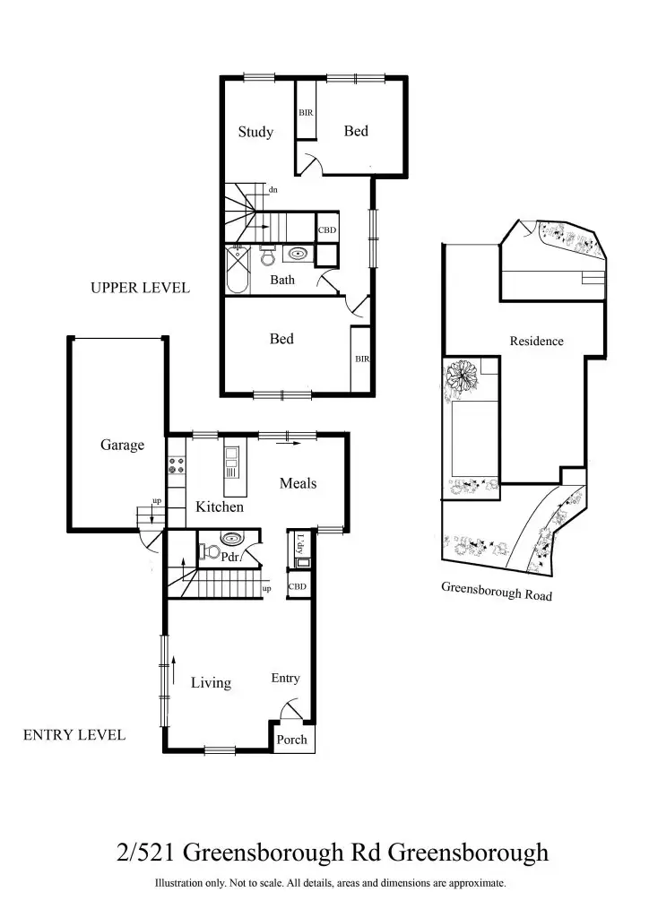 Floorplan of Homely townhouse listing, 2/521 Greensborough Road, Greensborough VIC 3088