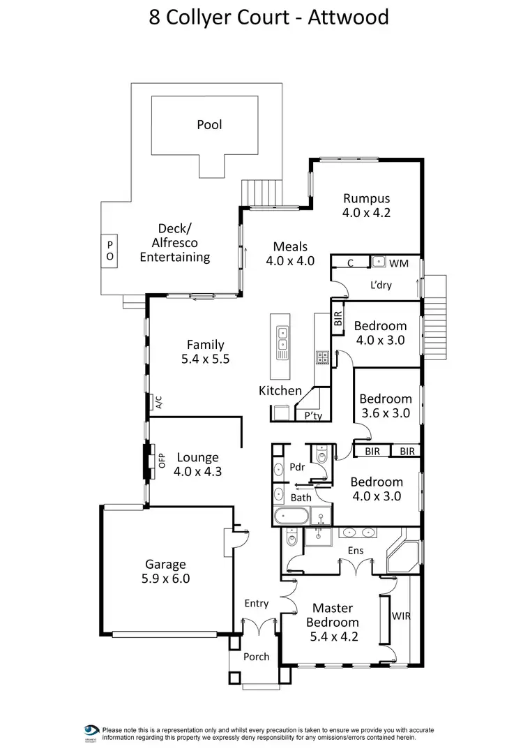 Floorplan of Homely house listing, 8 Collyer Court, Attwood VIC 3049