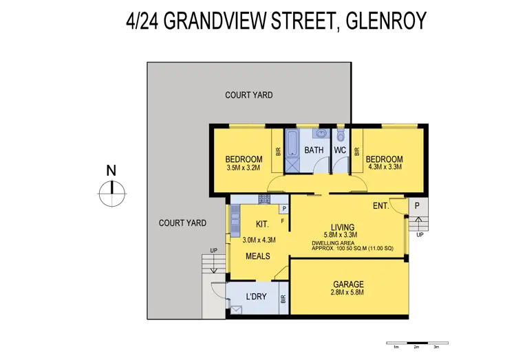 Floorplan of Homely unit listing, 4/24 Grandview Street, Glenroy VIC 3046
