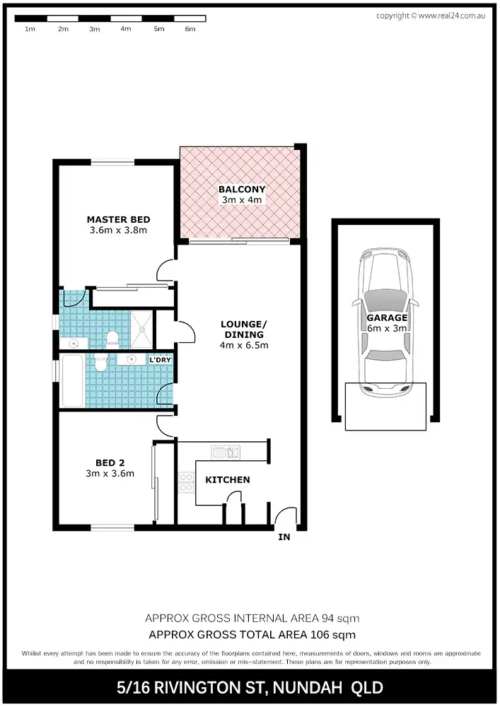 Floorplan of Homely unit listing, 5/16 Rivington Street, Nundah QLD 4012