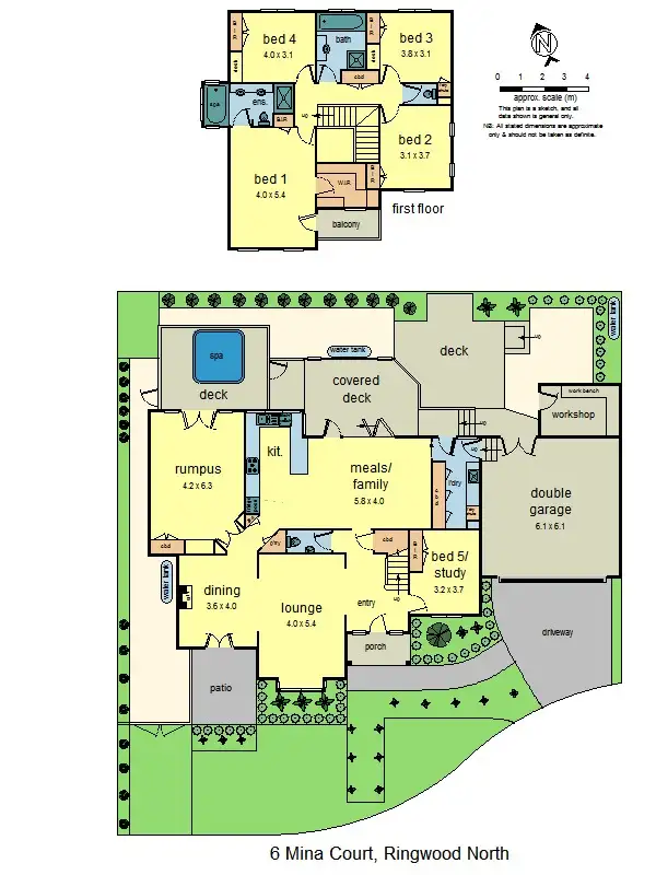 Floorplan of Homely house listing, 6 Mina Court, Ringwood North VIC 3134