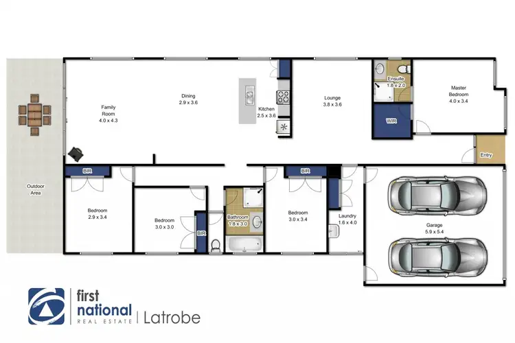 Floorplan of Homely house listing, 45 Connaught Way, Traralgon VIC 3844