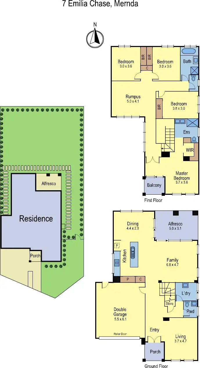 Floorplan of Homely house listing, 7 Emilia Chase, Mernda VIC 3754