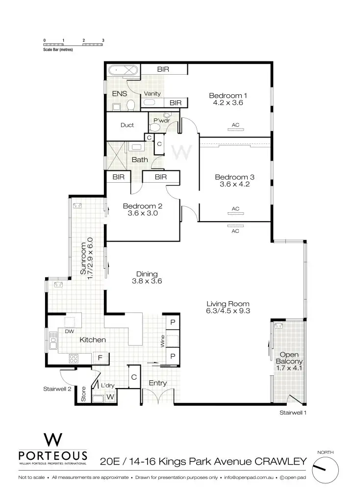 Floorplan of Homely apartment listing, 20E/14-16 Kings Park Avenue, Crawley WA 6009
