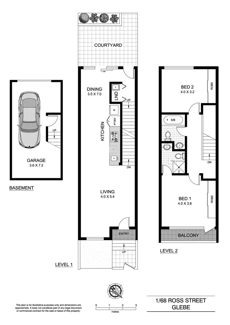 Floorplan of Homely house listing, 1/68-70 Ross Street, Glebe NSW 2037