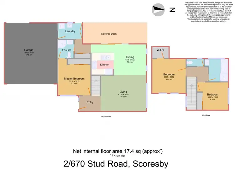 Floorplan of Homely townhouse listing, 2/670 Stud Road, Scoresby VIC 3179