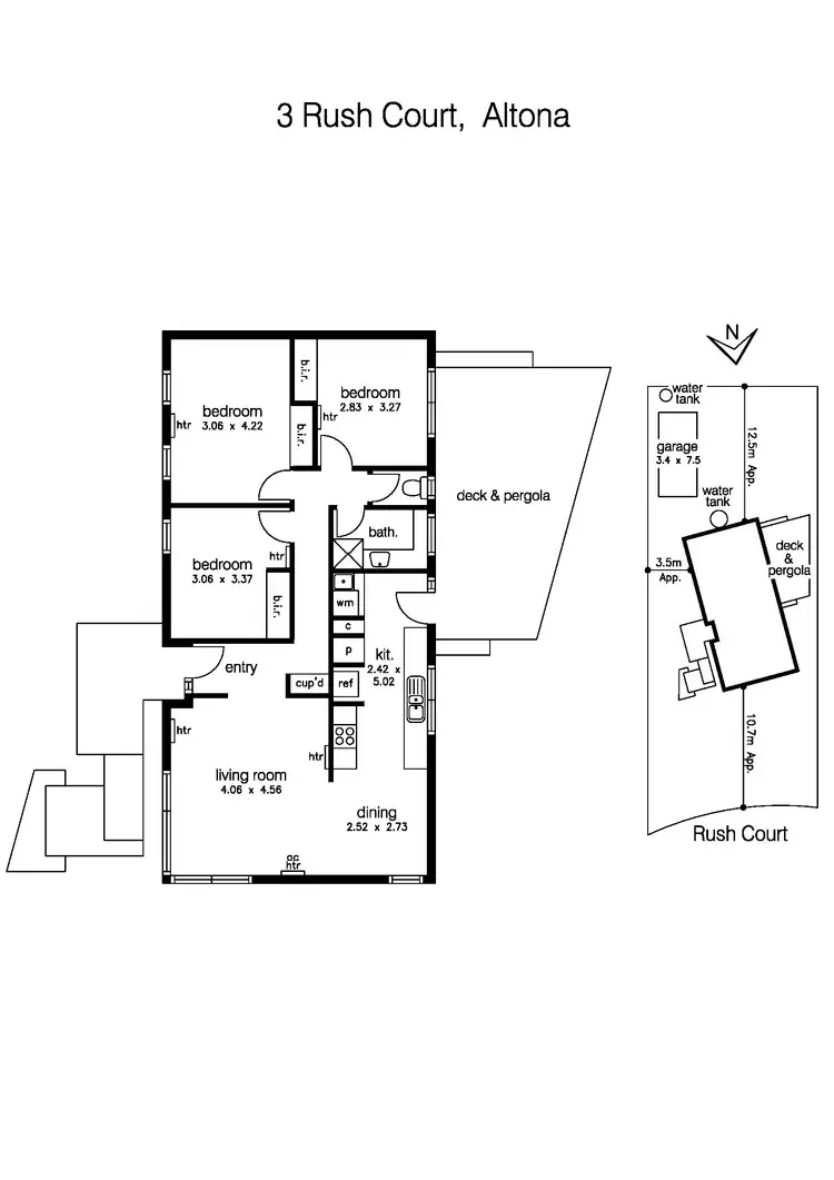Floorplan of Homely house listing, 3 Rush Court, Altona VIC 3018