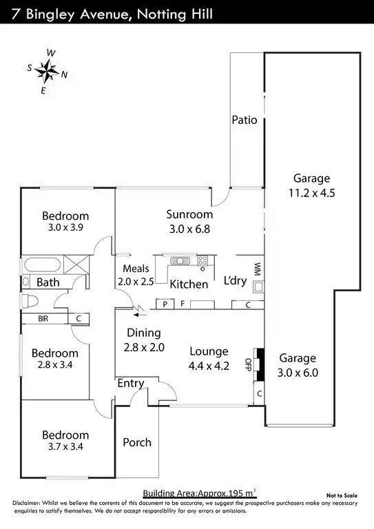 Floorplan of Homely house listing, 7 Bingley Avenue, Notting Hill VIC 3168