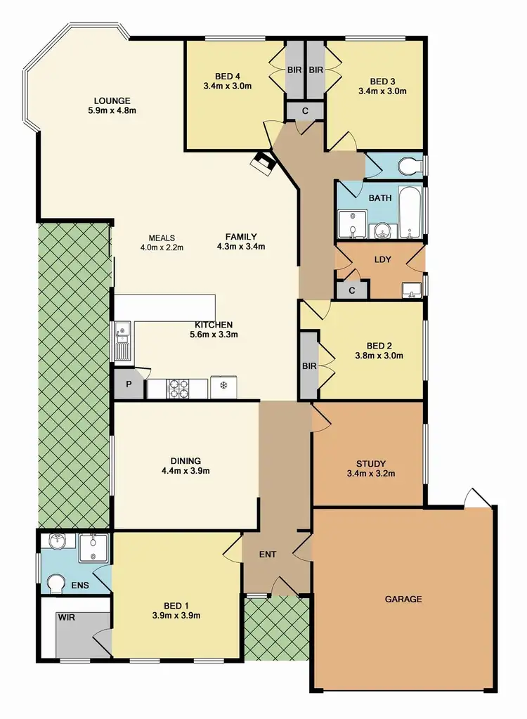 Floorplan of Homely house listing, 14 Northwood Drive, Whittlesea VIC 3757