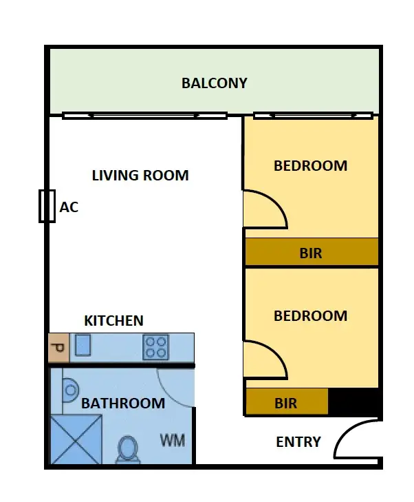 Floorplan of Homely unit listing, 209/1 Danks Street, Port Melbourne VIC 3207