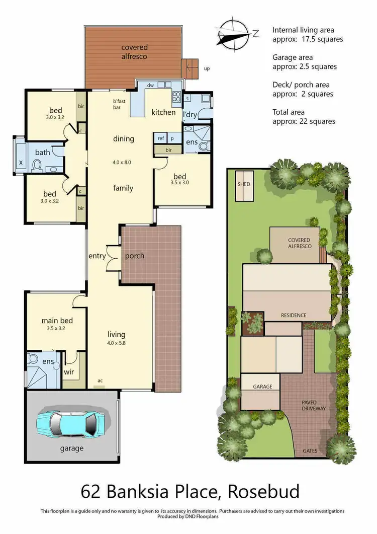 Floorplan of Homely house listing, 62 Banksia Place, Rosebud VIC 3939