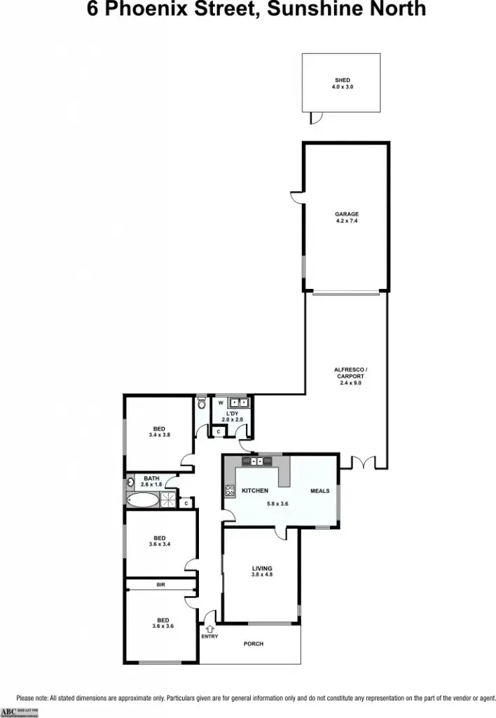 Floorplan of Homely house listing, 6 Phoenix Street, Sunshine North VIC 3020