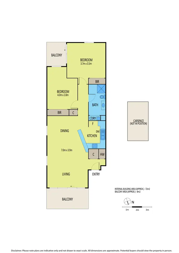 Floorplan of Homely apartment listing, 12/16 Mawbey Street, Kensington VIC 3031