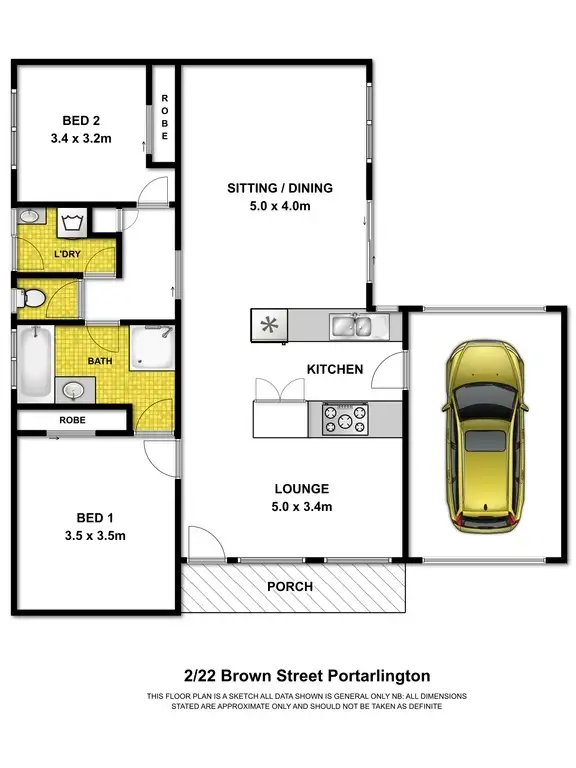 Floorplan of Homely unit listing, 2/22 Brown Street, Portarlington VIC 3223